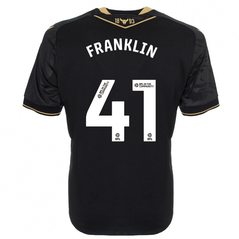 Danxen Damen George Franklin #41 Schwarz Gold Auswärtstrikot Trikot 2025/26 T-Shirt Schweiz