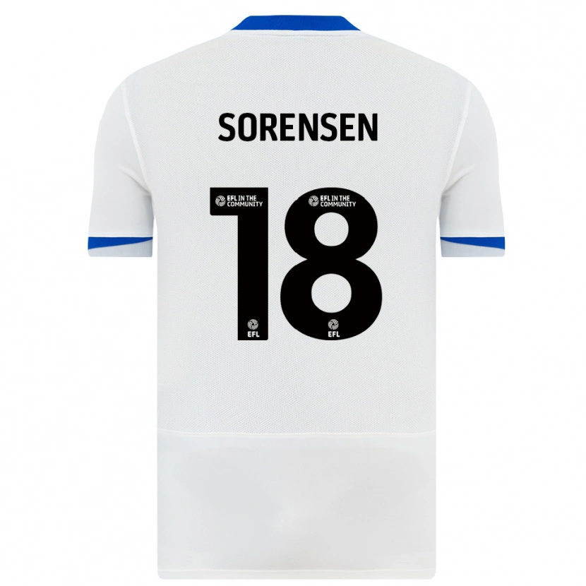 Danxen Damen Elias Sørensen #18 Weiß Schwarz Auswärtstrikot Trikot 2025/26 T-Shirt Schweiz