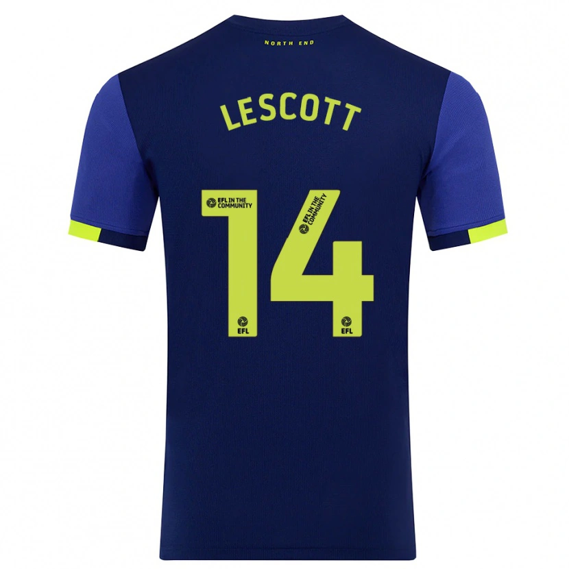 Danxen Damen Clayton Lescott #14 Marine Gelb Auswärtstrikot Trikot 2025/26 T-Shirt Schweiz