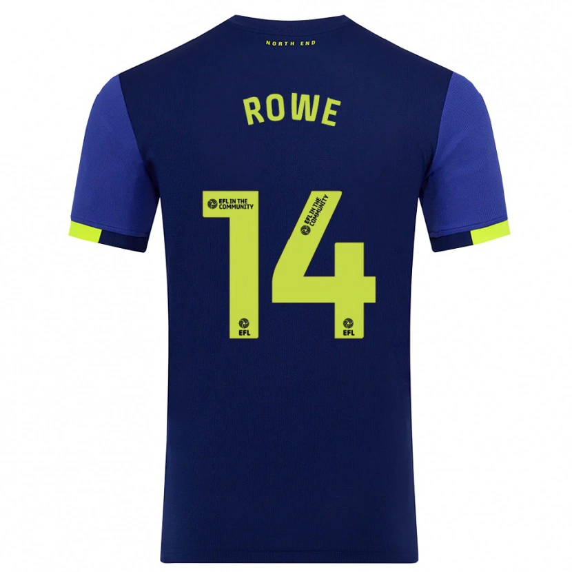 Danxen Damen Sasha Rowe #14 Marine Gelb Auswärtstrikot Trikot 2025/26 T-Shirt Schweiz