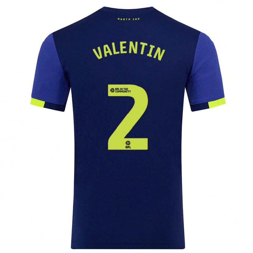 Danxen Damen Pol Valentín #2 Marine Gelb Auswärtstrikot Trikot 2025/26 T-Shirt Schweiz