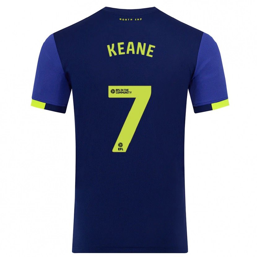 Danxen Damen Will Keane #7 Marine Gelb Auswärtstrikot Trikot 2025/26 T-Shirt Schweiz