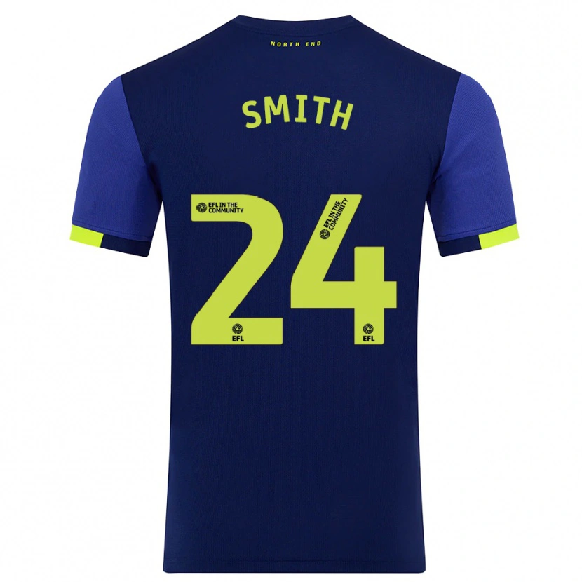 Danxen Damen Michael Smith #24 Marine Gelb Auswärtstrikot Trikot 2025/26 T-Shirt Schweiz