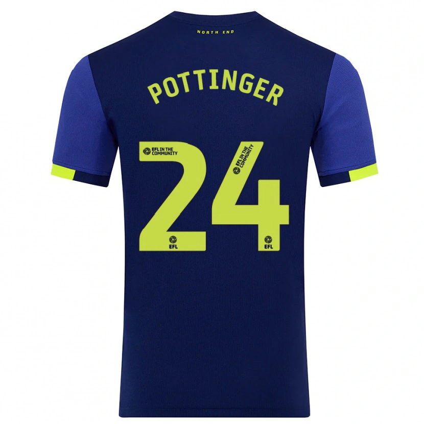 Danxen Damen Kaya Pottinger #24 Marine Gelb Auswärtstrikot Trikot 2025/26 T-Shirt Schweiz