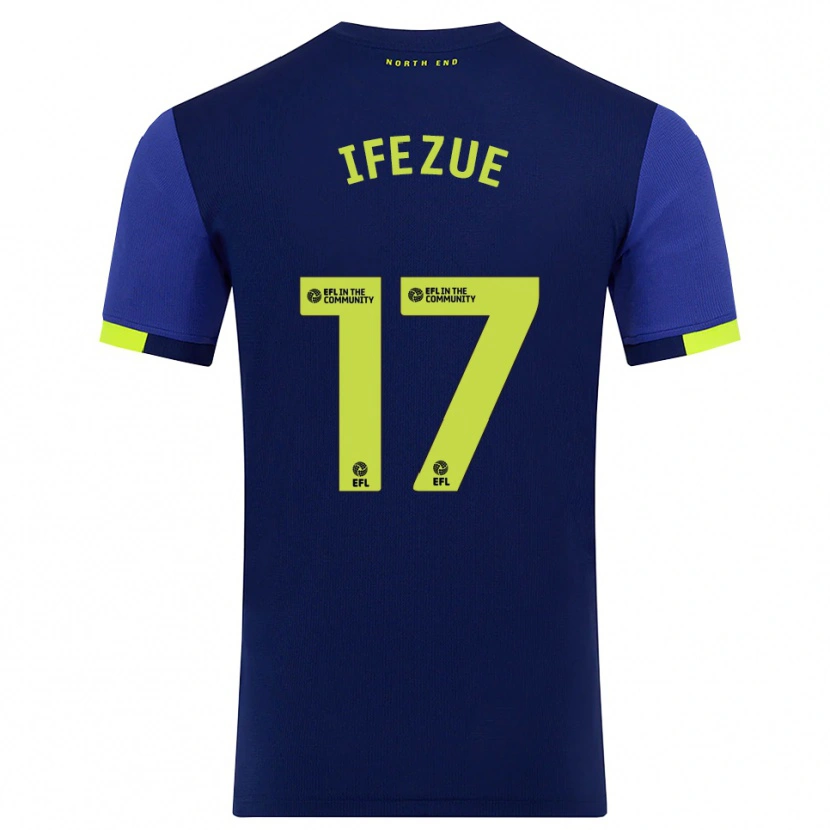 Danxen Damen Somto Ifezue #17 Marine Gelb Auswärtstrikot Trikot 2025/26 T-Shirt Schweiz