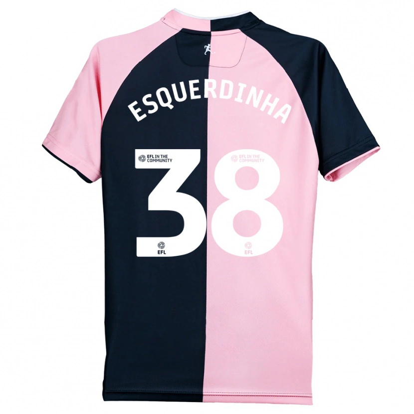 Danxen Damen Esquerdinha #38 Pink Schwarz Auswärtstrikot Trikot 2025/26 T-Shirt Schweiz