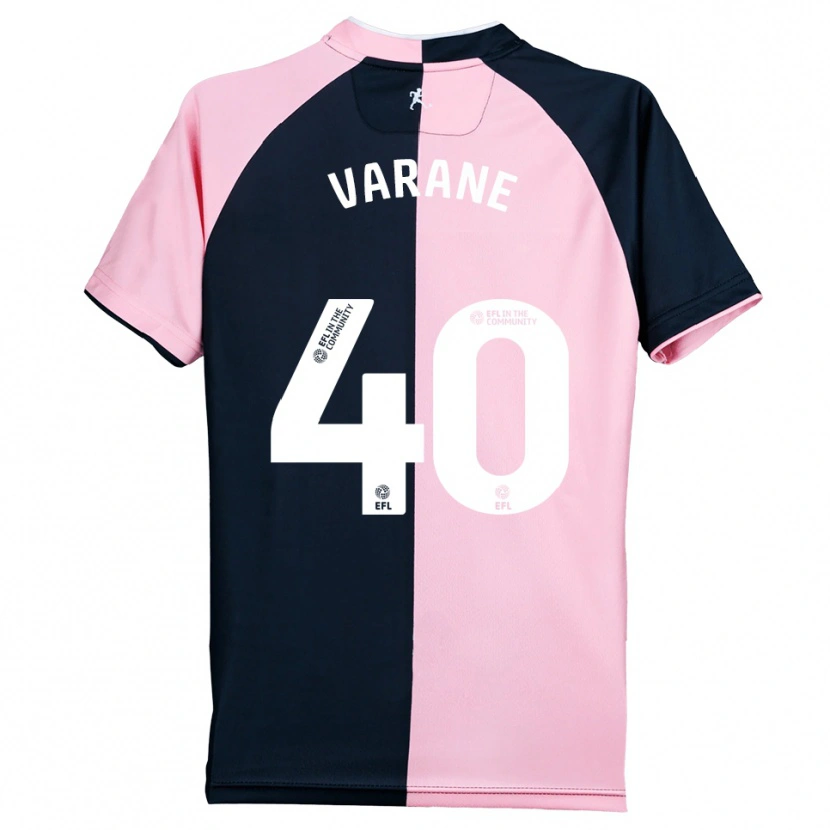 Danxen Damen Jonathan Varane #40 Pink Schwarz Auswärtstrikot Trikot 2025/26 T-Shirt Schweiz
