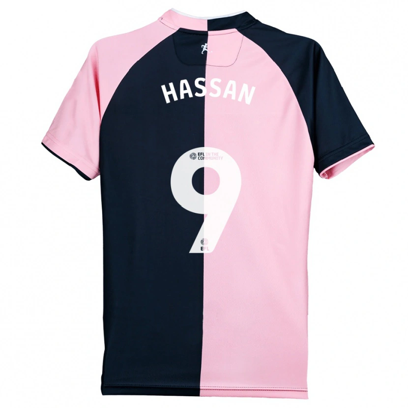 Danxen Damen Ridwan Hassan #9 Pink Schwarz Auswärtstrikot Trikot 2025/26 T-Shirt Schweiz