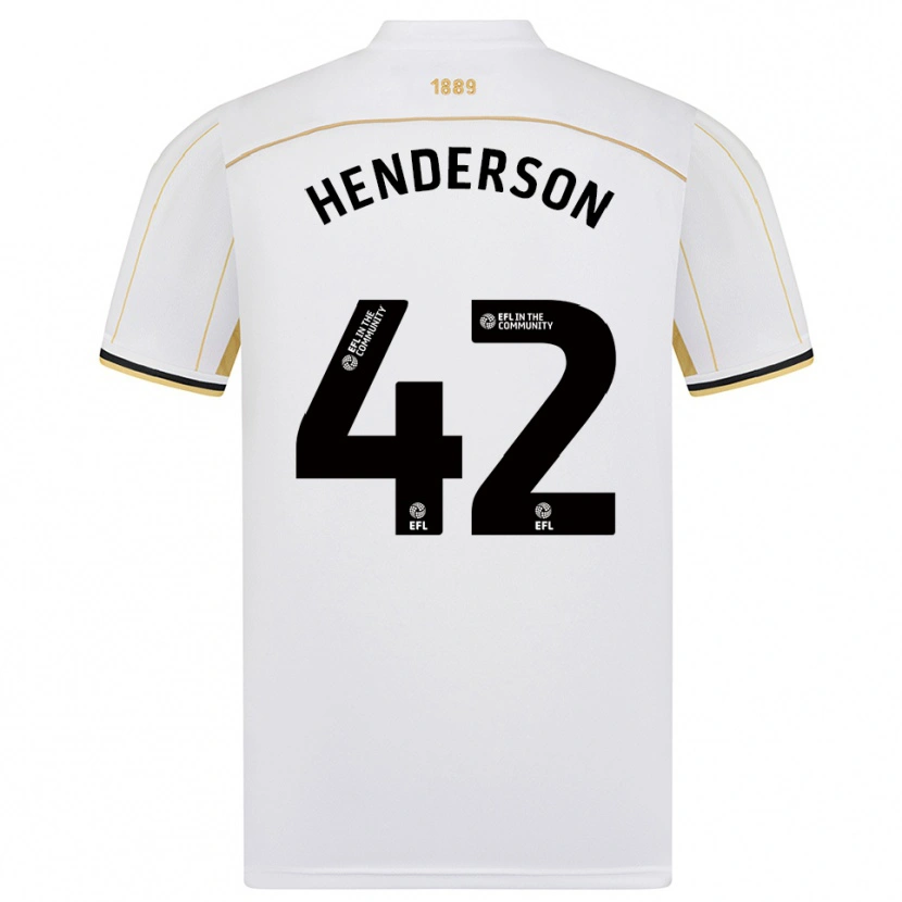 Danxen Damen Peyton Henderson #42 Weiß Gold Auswärtstrikot Trikot 2025/26 T-Shirt Schweiz