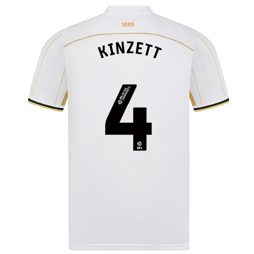 Danxen Damen Ella Kinzett #4 Weiß Gold Auswärtstrikot Trikot 2025/26 T-Shirt Schweiz