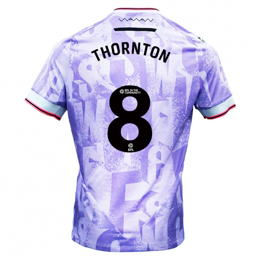 Danxen Damen Jarvis Thornton #8 Lila Weiß Auswärtstrikot Trikot 2025/26 T-Shirt Schweiz