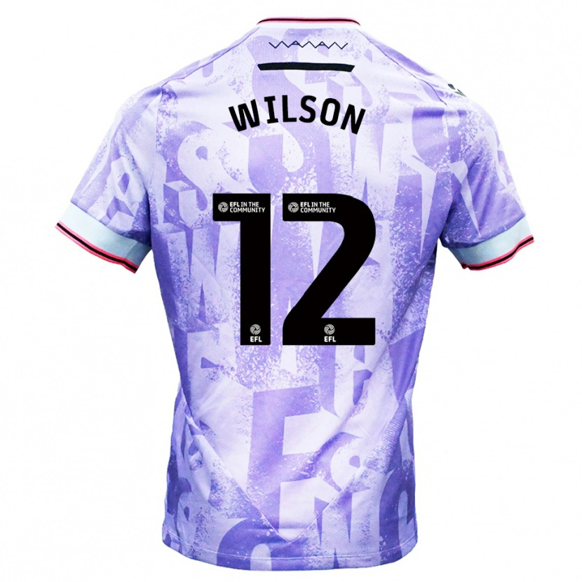 Danxen Damen Ryan Wilson #12 Lila Weiß Auswärtstrikot Trikot 2025/26 T-Shirt Schweiz