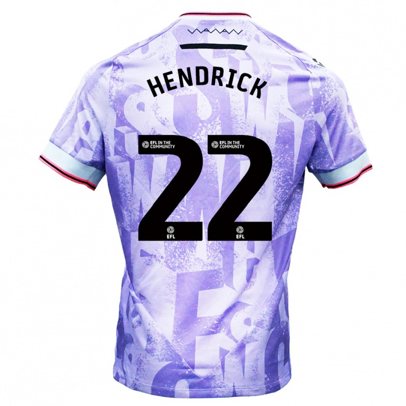 Danxen Damen Jeff Hendrick #22 Lila Weiß Auswärtstrikot Trikot 2025/26 T-Shirt Schweiz
