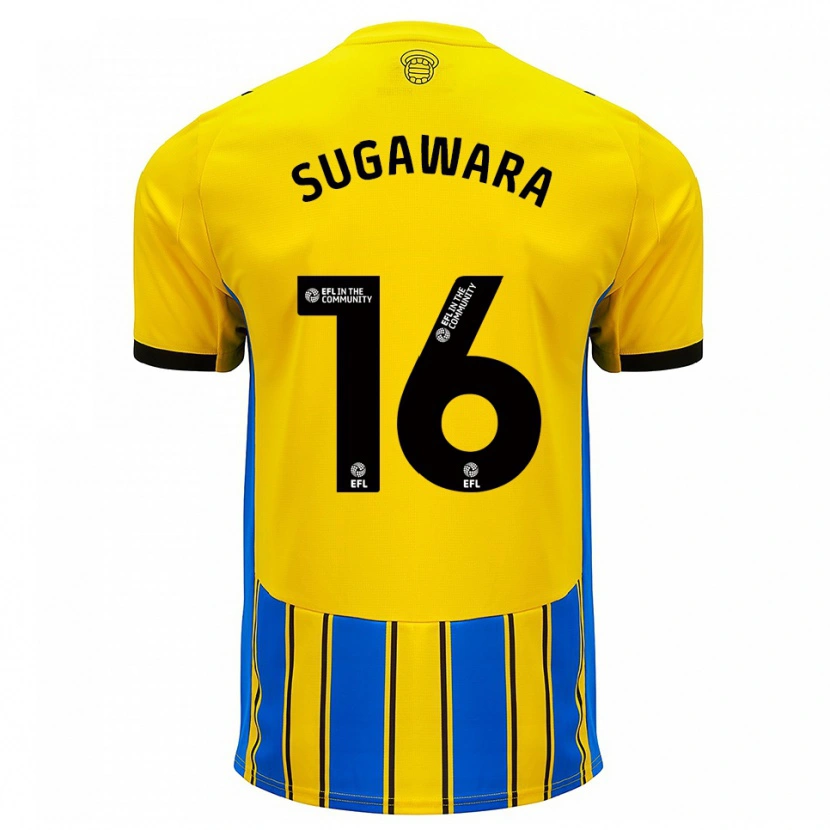Danxen Damen Yukinari Sugawara #16 Blau Gelb Auswärtstrikot Trikot 2025/26 T-Shirt Schweiz