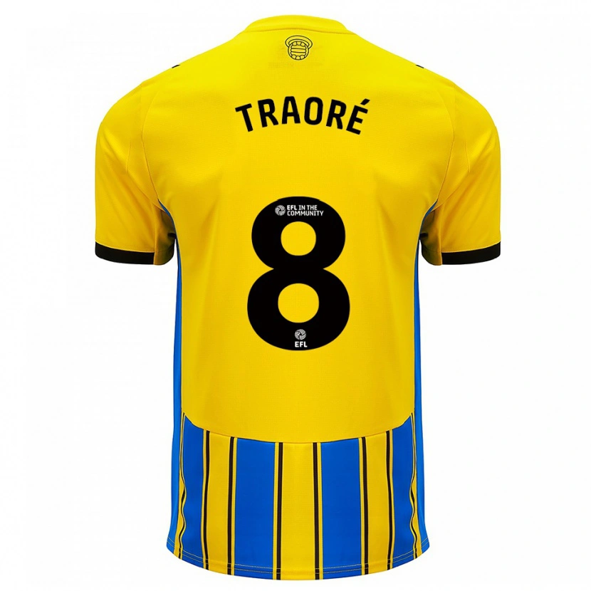 Danxen Damen Daouda Traoré #8 Blau Gelb Auswärtstrikot Trikot 2025/26 T-Shirt Schweiz