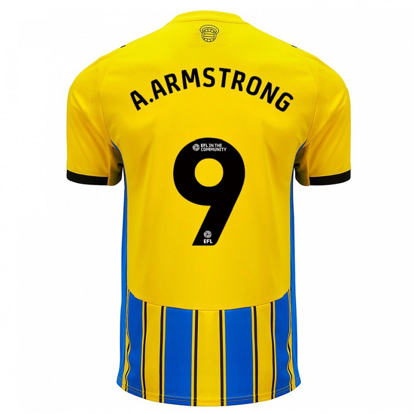 Danxen Damen Adam Armstrong #9 Blau Gelb Auswärtstrikot Trikot 2025/26 T-Shirt Schweiz