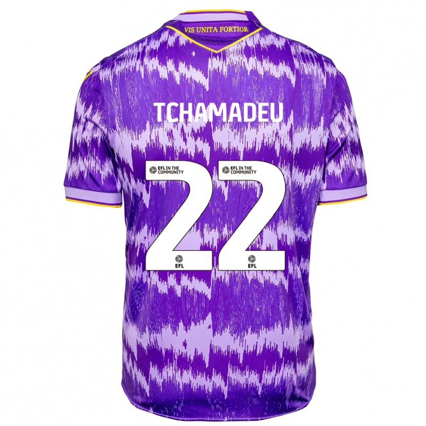 Danxen Damen Junior Tchamadeu #22 Lila Gelb Auswärtstrikot Trikot 2025/26 T-Shirt Schweiz