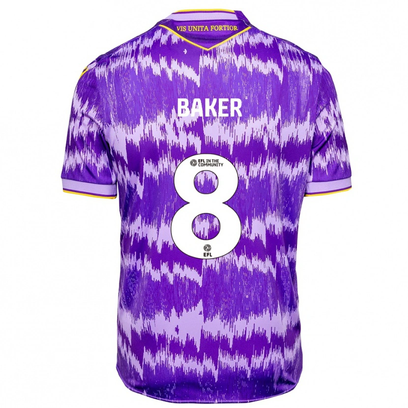 Danxen Damen Lewis Baker #8 Lila Gelb Auswärtstrikot Trikot 2025/26 T-Shirt Schweiz
