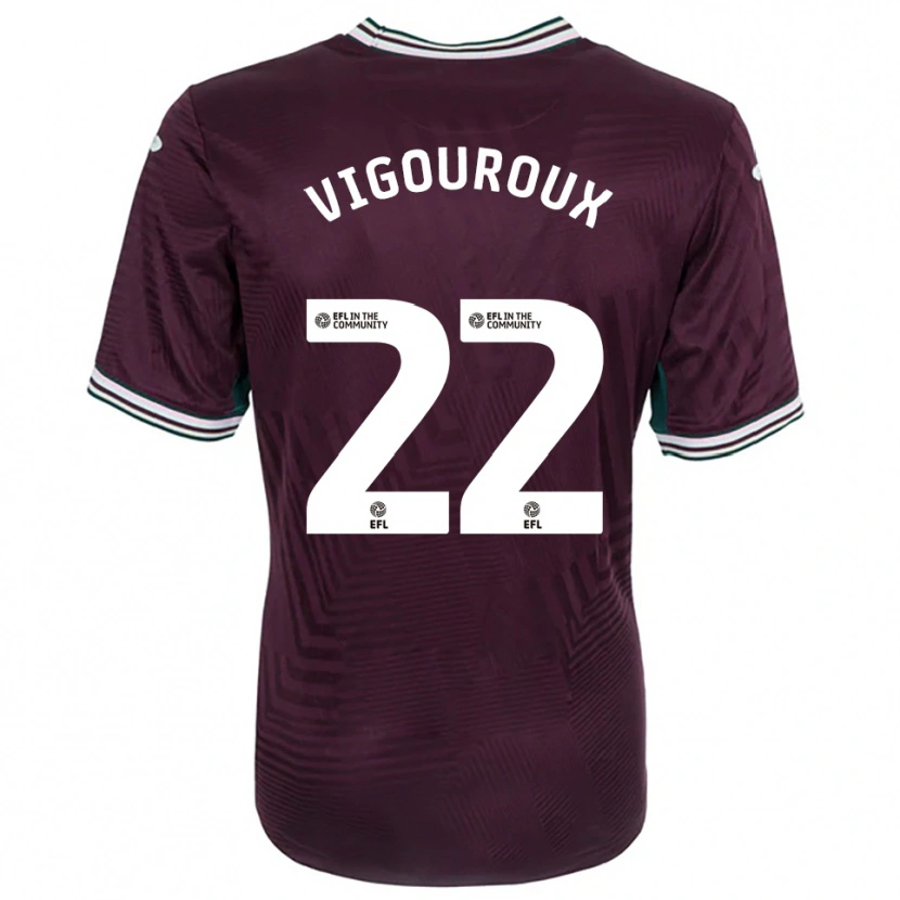 Danxen Damen Lawrence Vigouroux #22 Rostrot Weiß Auswärtstrikot Trikot 2025/26 T-Shirt Schweiz
