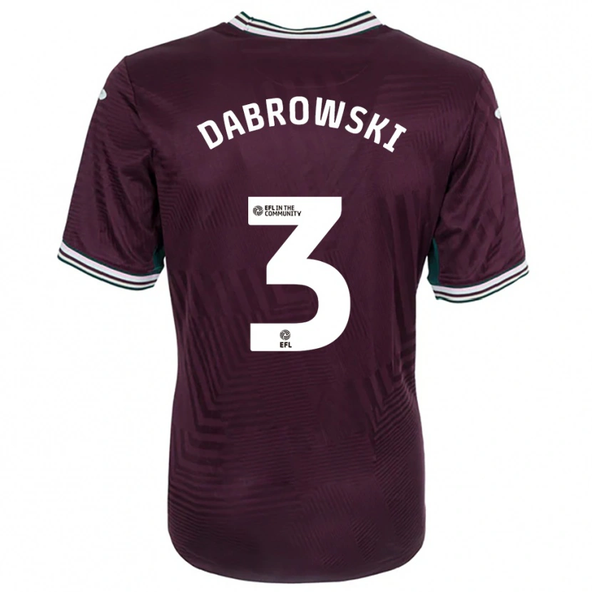 Danxen Damen Sebastian Dabrowski #3 Rostrot Weiß Auswärtstrikot Trikot 2025/26 T-Shirt Schweiz
