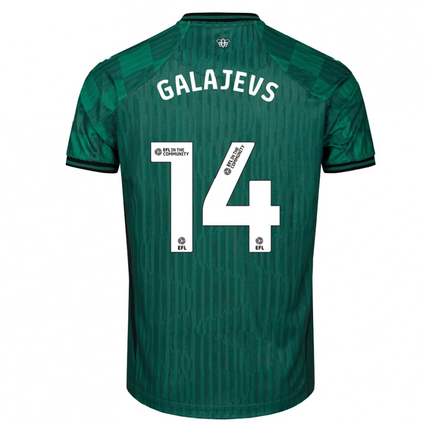 Danxen Damen Marats Galajevs #14 Grün Schwarz Auswärtstrikot Trikot 2025/26 T-Shirt Schweiz