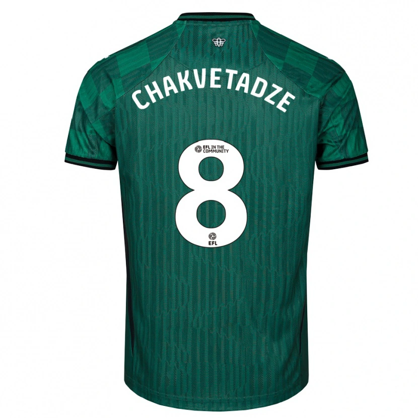 Danxen Damen Giorgi Chakvetadze #8 Grün Schwarz Auswärtstrikot Trikot 2025/26 T-Shirt Schweiz
