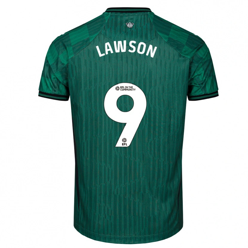 Danxen Damen Jonathan Lawson #9 Grün Schwarz Auswärtstrikot Trikot 2025/26 T-Shirt Schweiz