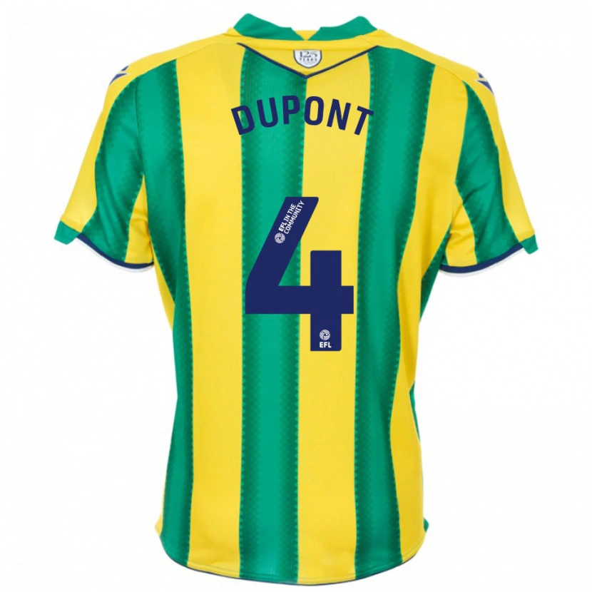Danxen Damen Noah Dupont #4 Gelb Grün Auswärtstrikot Trikot 2025/26 T-Shirt Schweiz