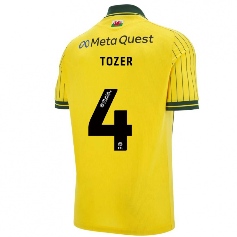 Danxen Damen Ben Tozer #4 Gelb Grün Auswärtstrikot Trikot 2025/26 T-Shirt Schweiz