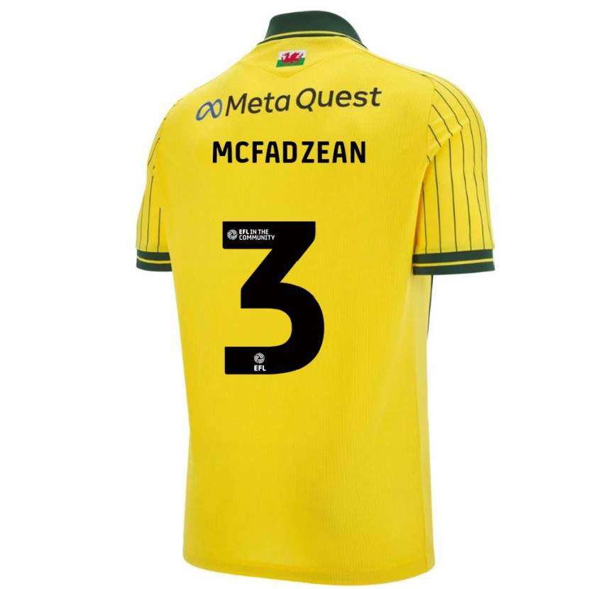 Danxen Damen Callum Mcfadzean #3 Gelb Grün Auswärtstrikot Trikot 2025/26 T-Shirt Schweiz