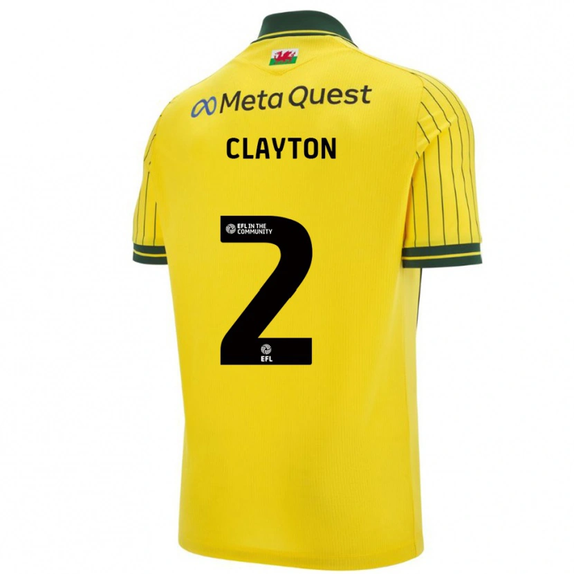Danxen Damen Tommy Clayton #2 Gelb Grün Auswärtstrikot Trikot 2025/26 T-Shirt Schweiz