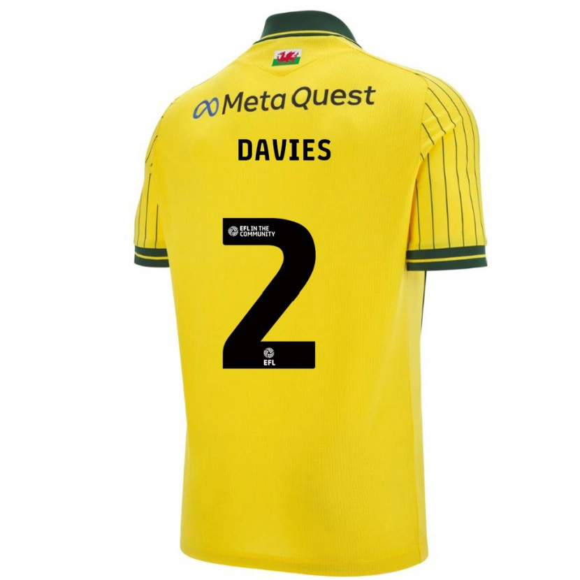 Danxen Damen Phoebe Davies #2 Gelb Grün Auswärtstrikot Trikot 2025/26 T-Shirt Schweiz
