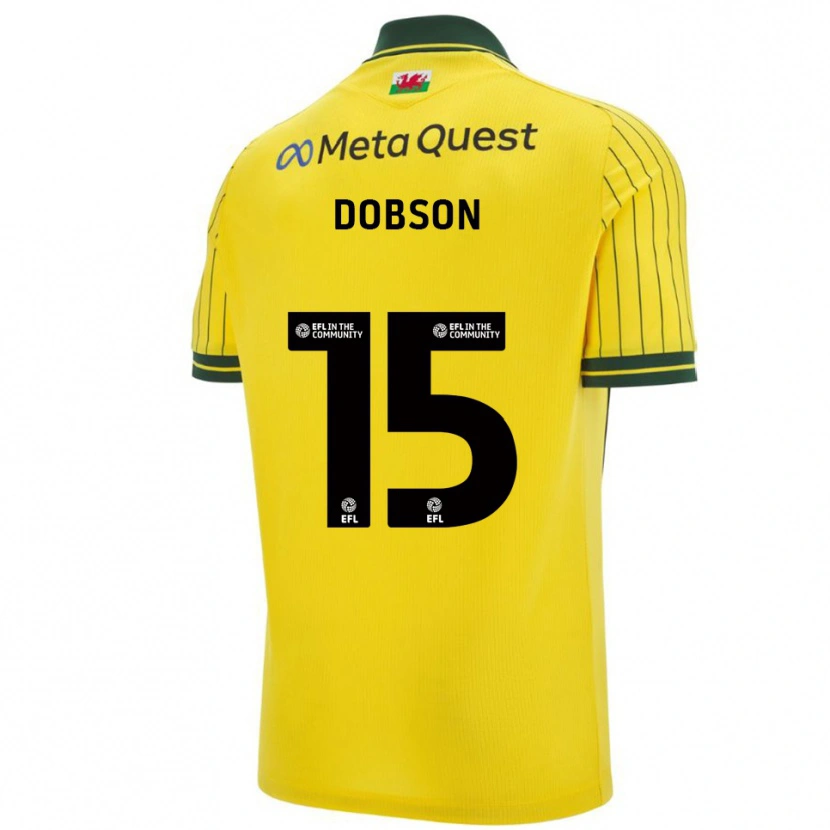 Danxen Damen George Dobson #15 Gelb Grün Auswärtstrikot Trikot 2025/26 T-Shirt Schweiz