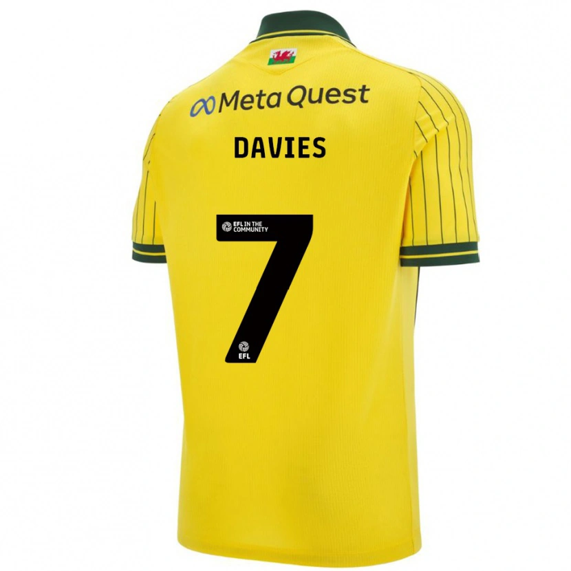 Danxen Damen Jordan Davies #7 Gelb Grün Auswärtstrikot Trikot 2025/26 T-Shirt Schweiz