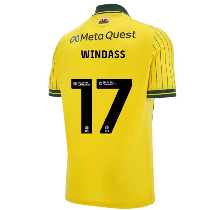 Danxen Damen Josh Windass #17 Gelb Grün Auswärtstrikot Trikot 2025/26 T-Shirt Schweiz