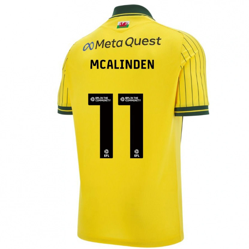 Danxen Damen Liam Mcalinden #11 Gelb Grün Auswärtstrikot Trikot 2025/26 T-Shirt Schweiz