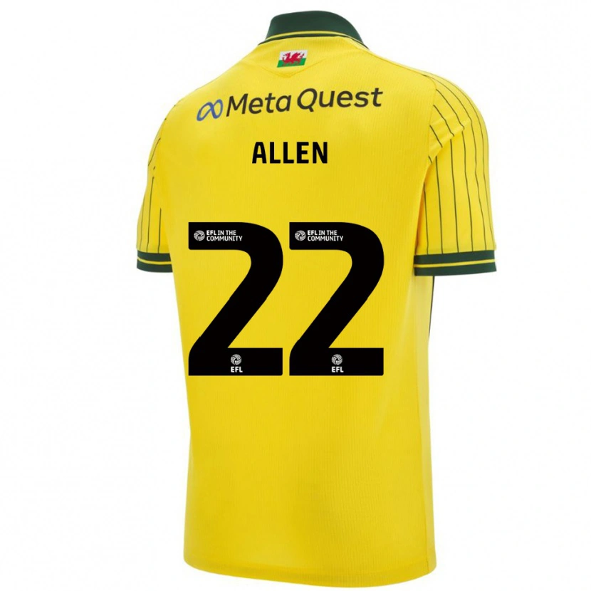 Danxen Damen Keren Allen #22 Gelb Grün Auswärtstrikot Trikot 2025/26 T-Shirt Schweiz