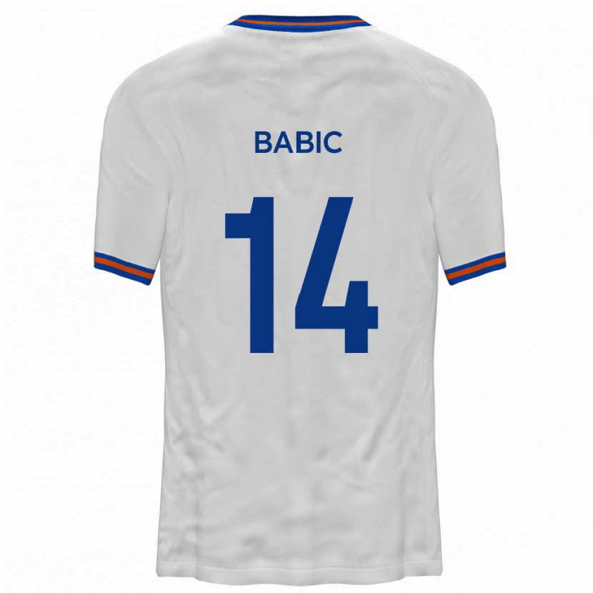 Danxen Damen Goran Babic #14 Weiß Blau Auswärtstrikot Trikot 2025/26 T-Shirt Schweiz