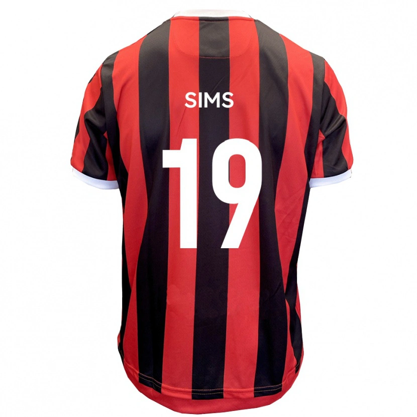 Danxen Damen Josh Sims #19 Rot Schwarz Auswärtstrikot Trikot 2025/26 T-Shirt Schweiz