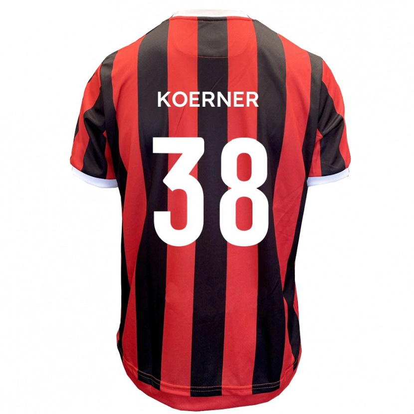 Danxen Damen Corey Koerner #38 Rot Schwarz Auswärtstrikot Trikot 2025/26 T-Shirt Schweiz