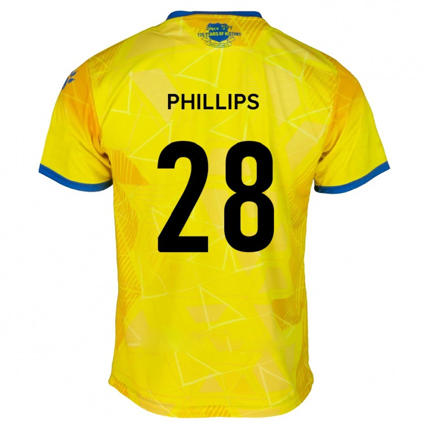 Danxen Damen Declan Phillips #28 Gelb Blau Auswärtstrikot Trikot 2025/26 T-Shirt Schweiz