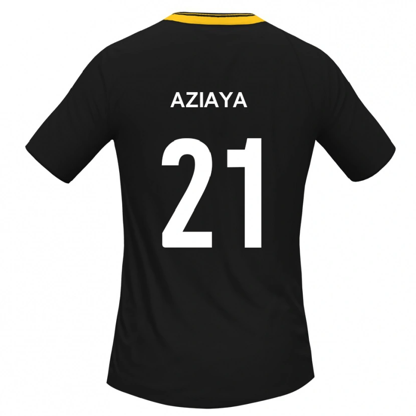 Danxen Damen David Aziaya #21 Schwarz Gelb Auswärtstrikot Trikot 2025/26 T-Shirt Schweiz