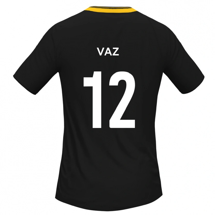 Danxen Damen Eduino Vaz #12 Schwarz Gelb Auswärtstrikot Trikot 2025/26 T-Shirt Schweiz