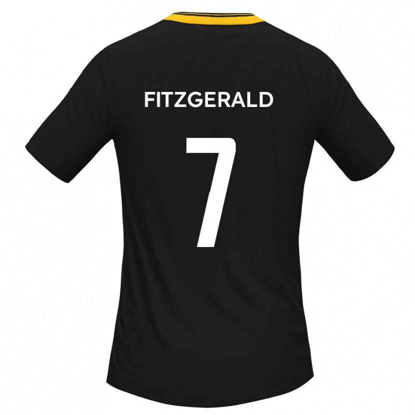 Danxen Damen Johnny Fitzgerald #7 Schwarz Gelb Auswärtstrikot Trikot 2025/26 T-Shirt Schweiz