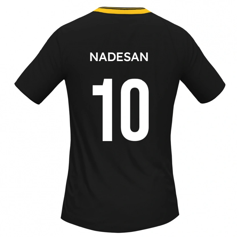 Danxen Damen Ashley Nadesan #10 Schwarz Gelb Auswärtstrikot Trikot 2025/26 T-Shirt Schweiz
