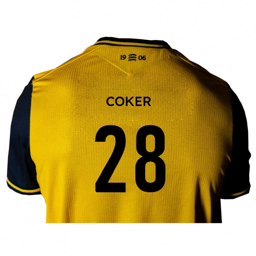 Danxen Damen Oliver Coker #28 Gelb Schwarz Auswärtstrikot Trikot 2025/26 T-Shirt Schweiz