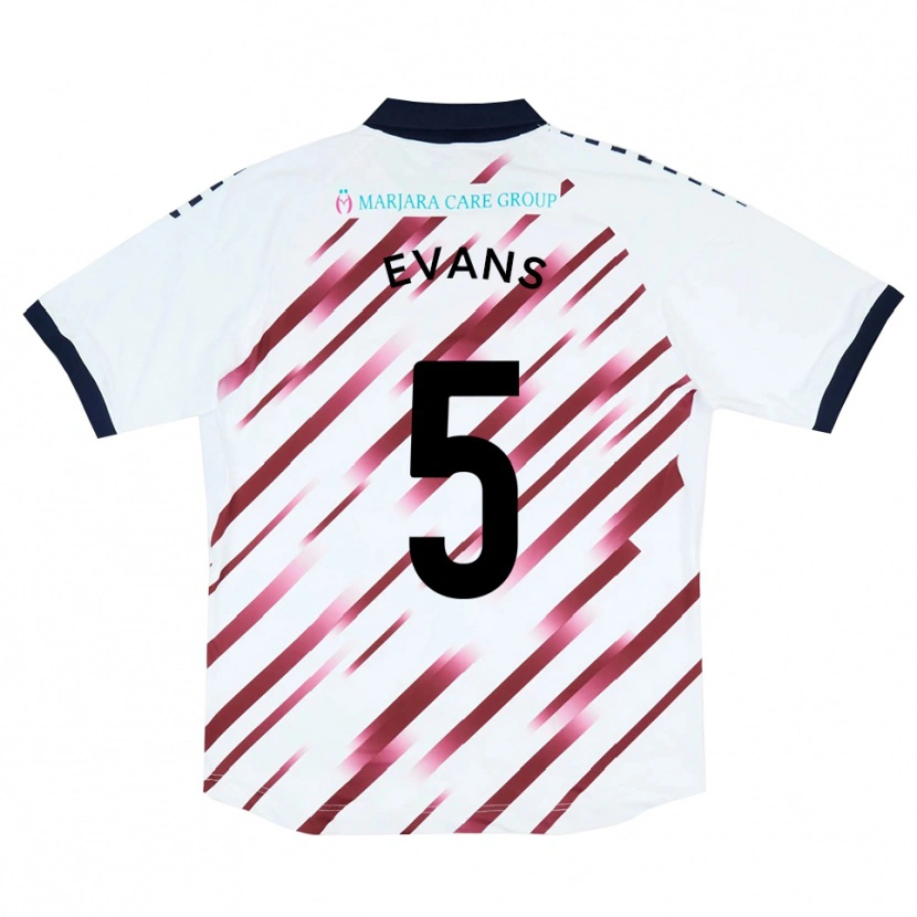 Danxen Damen Will Evans #5 Weiß Rot Auswärtstrikot Trikot 2025/26 T-Shirt Schweiz
