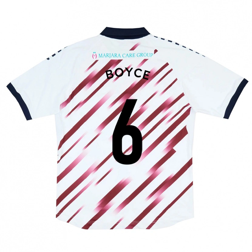 Danxen Damen Andrew Boyce #6 Weiß Rot Auswärtstrikot Trikot 2025/26 T-Shirt Schweiz