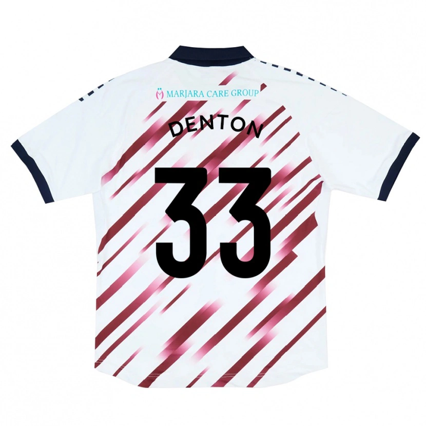 Danxen Damen Tyler Denton #33 Weiß Rot Auswärtstrikot Trikot 2025/26 T-Shirt Schweiz