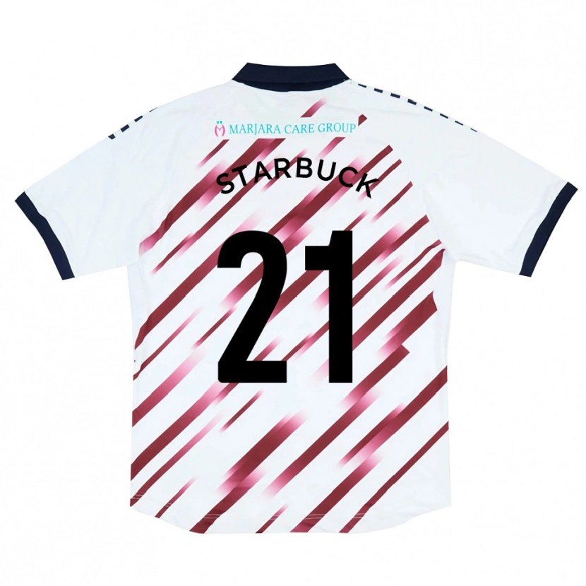 Danxen Damen Joe Starbuck #21 Weiß Rot Auswärtstrikot Trikot 2025/26 T-Shirt Schweiz